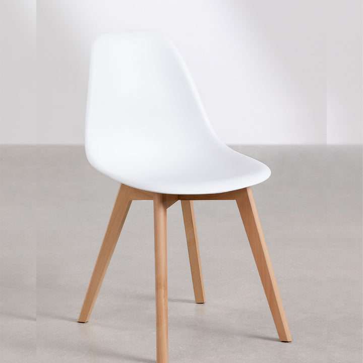 Este Solid Wood Chair | White