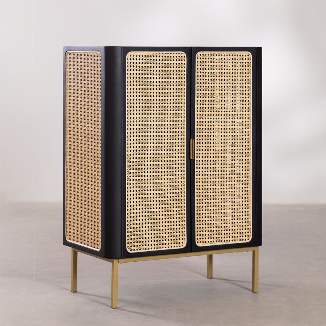 Oman Solid Wood Sideboard | Black