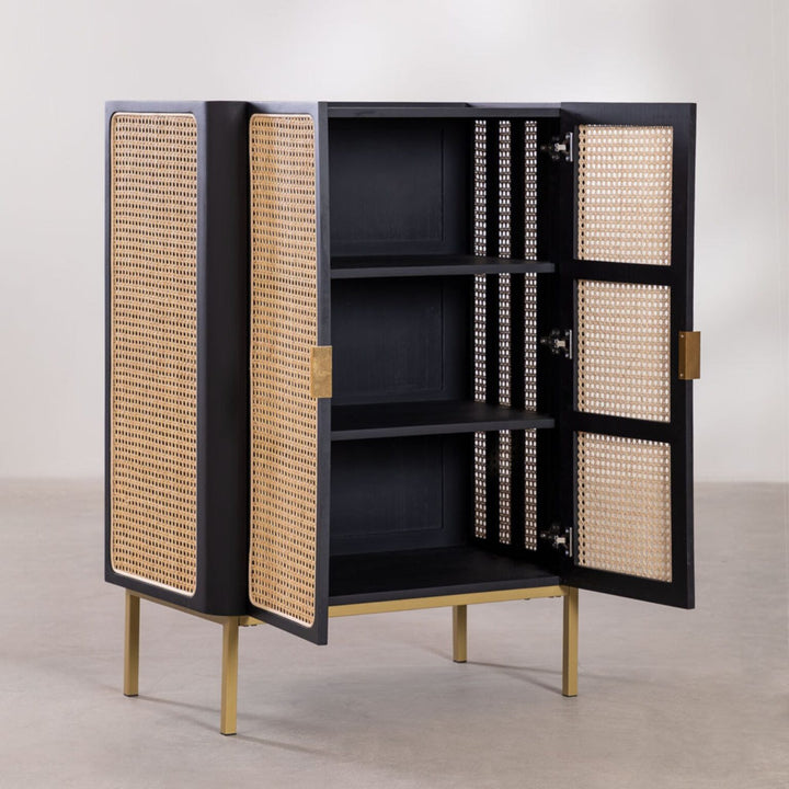 Oman Solid Wood Sideboard | Black