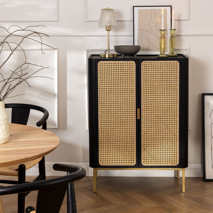 Oman Solid Wood Sideboard | Black