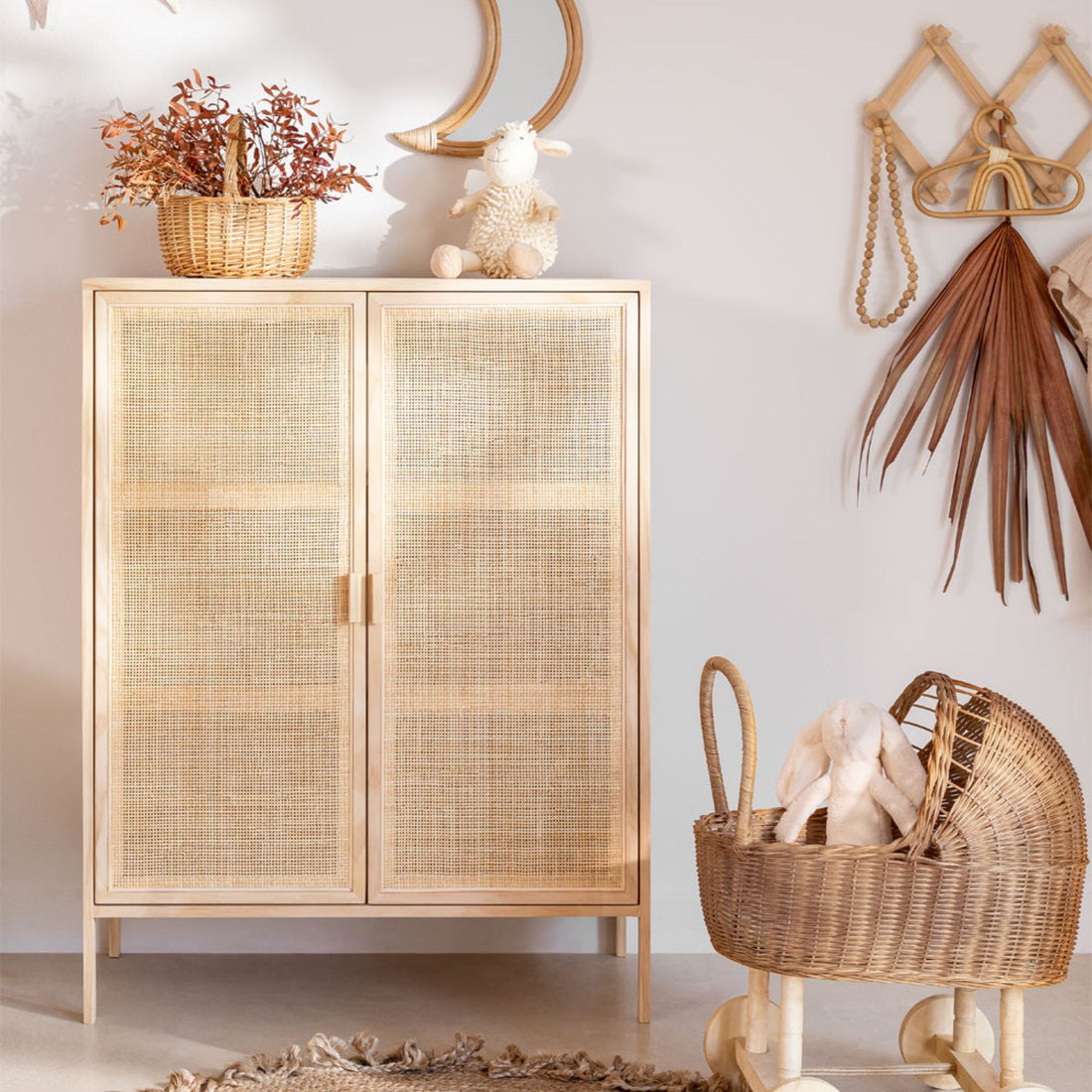 Afineo Solid Wood Sideboard | Natural