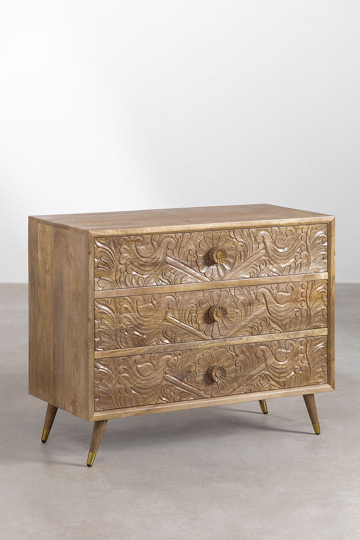 Insie Solid Wood Chest of Drawer | Natural