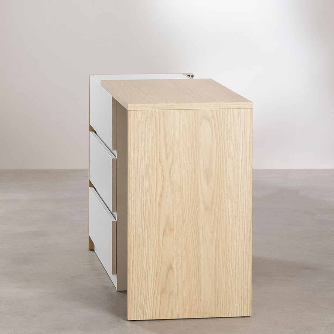Chest of drawers with Extendable Desk | White