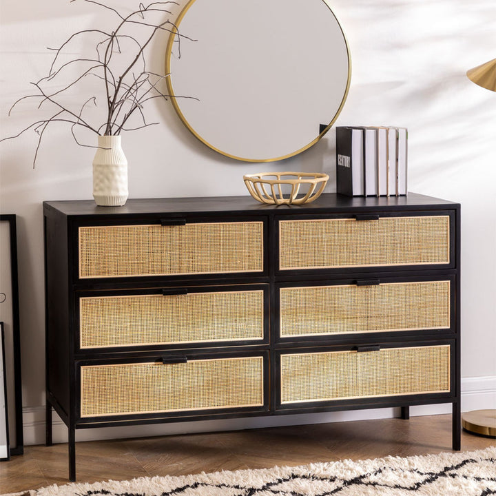 Eraclea Solid Wood Chest of Drawer | Black