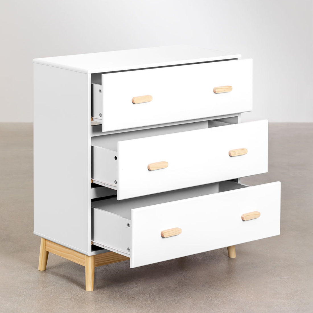 Sauris Solid Wood Chest of Drawer | White