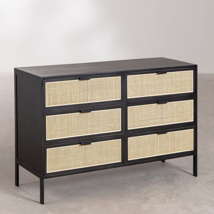 Eraclea Solid Wood Chest of Drawer | Black