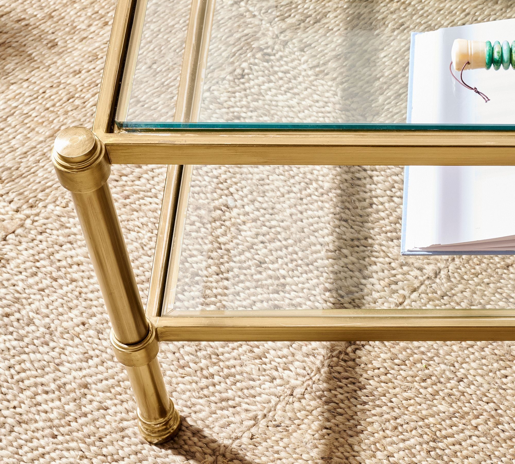 Everson Square Glass Coffee Table (34")