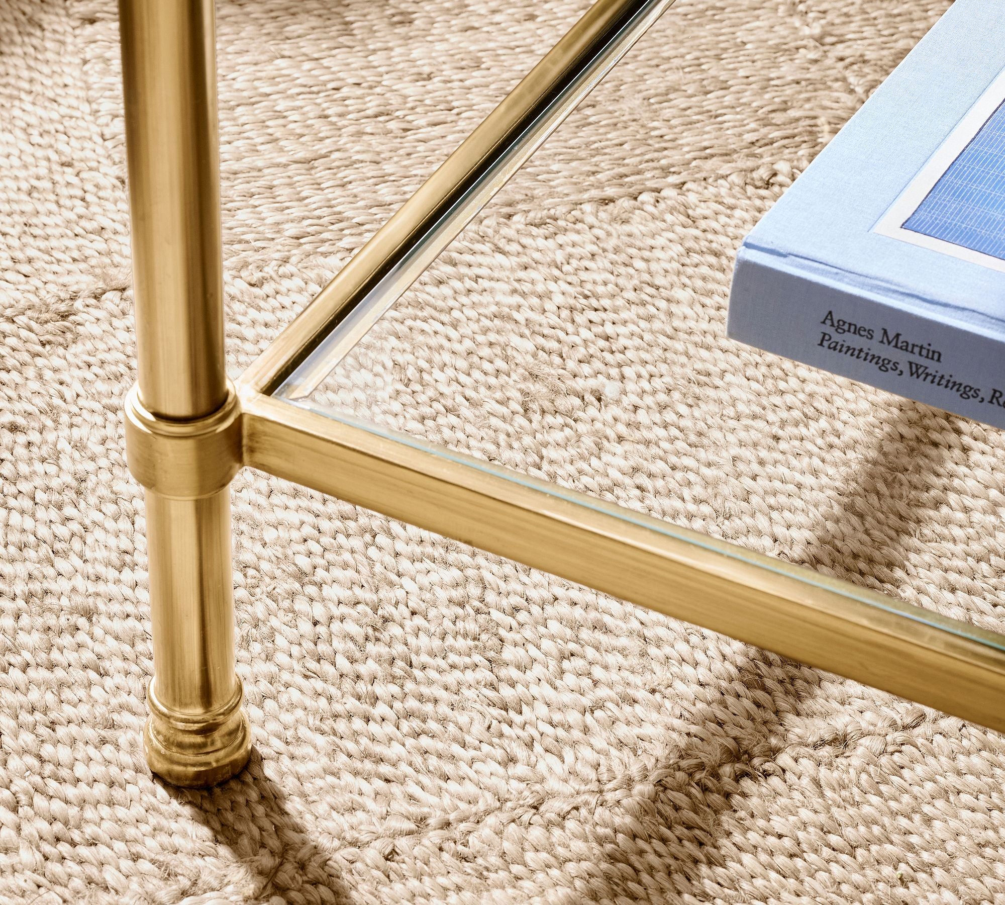 Everson Square Glass Coffee Table (34")