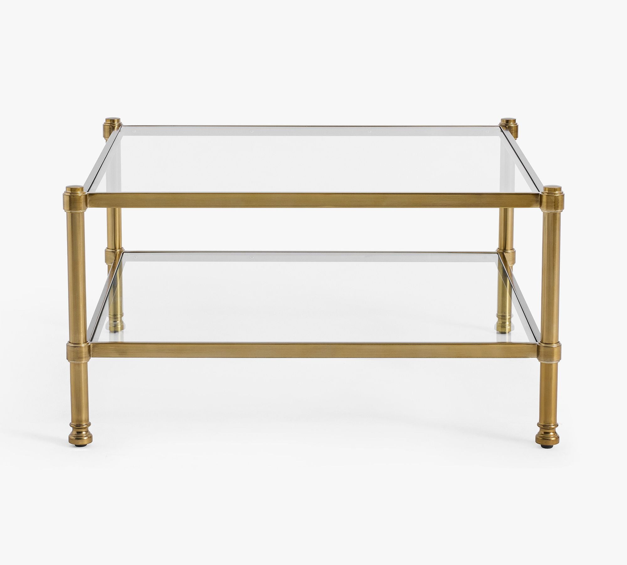 Everson Square Glass Coffee Table (34")