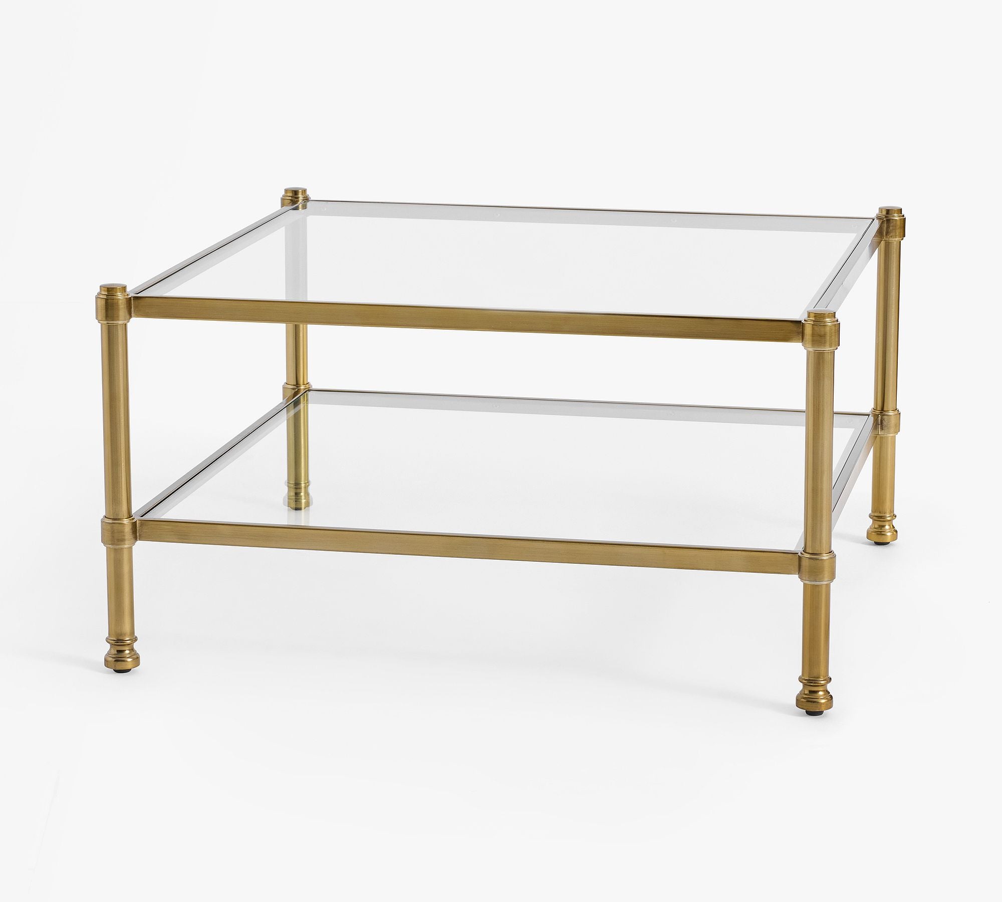 Everson Square Glass Coffee Table (34")