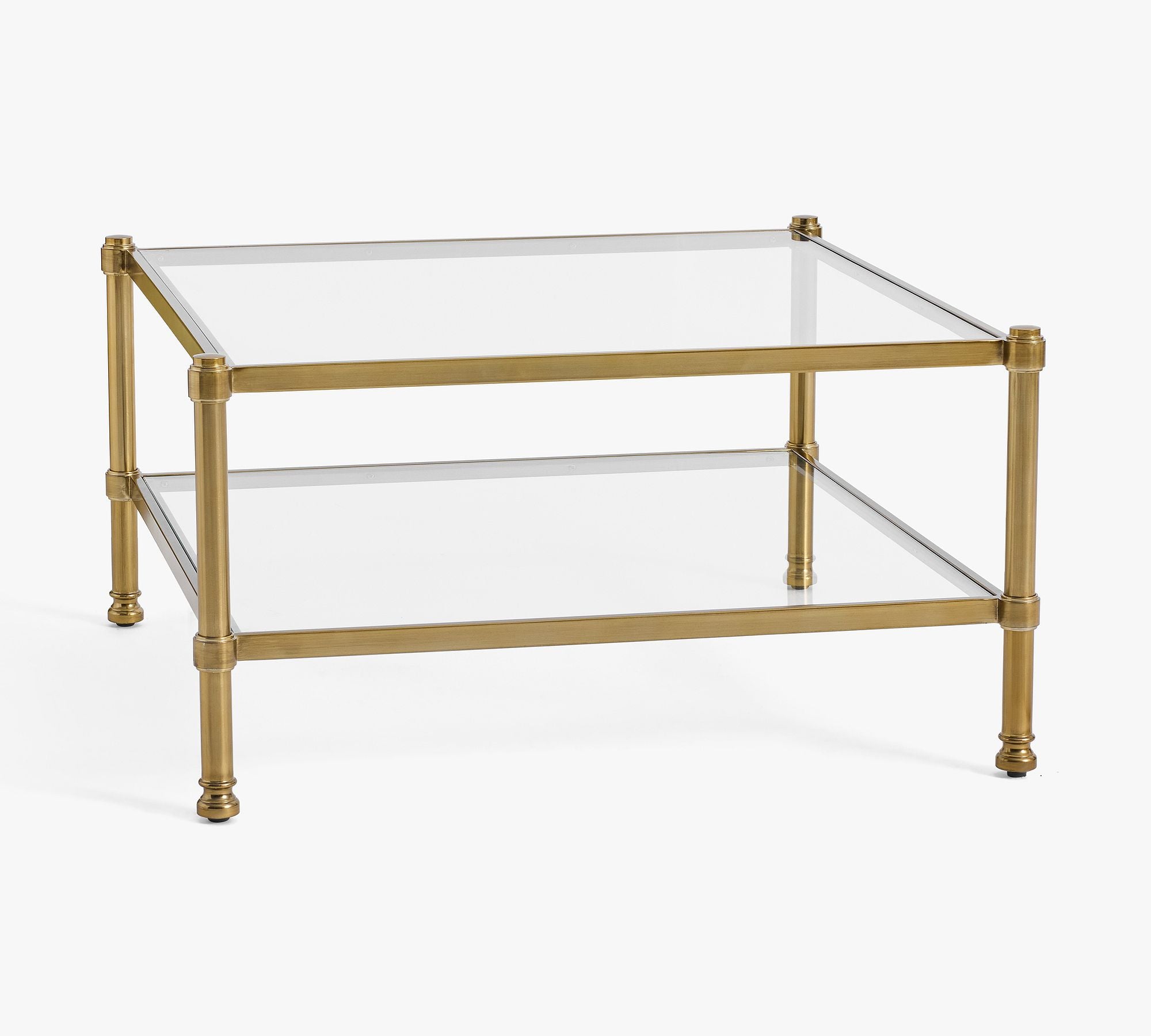Everson Square Glass Coffee Table (34")