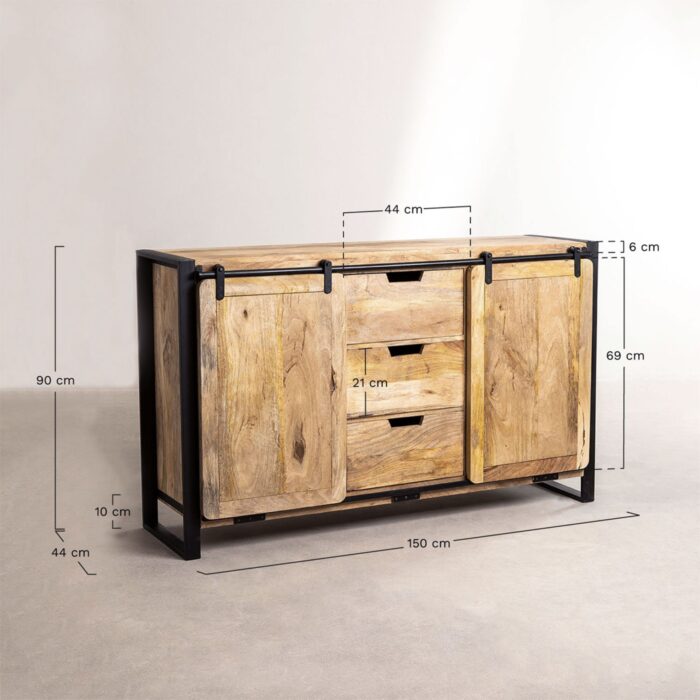 Raveo Solid Wood Chest of Drawer | Natural