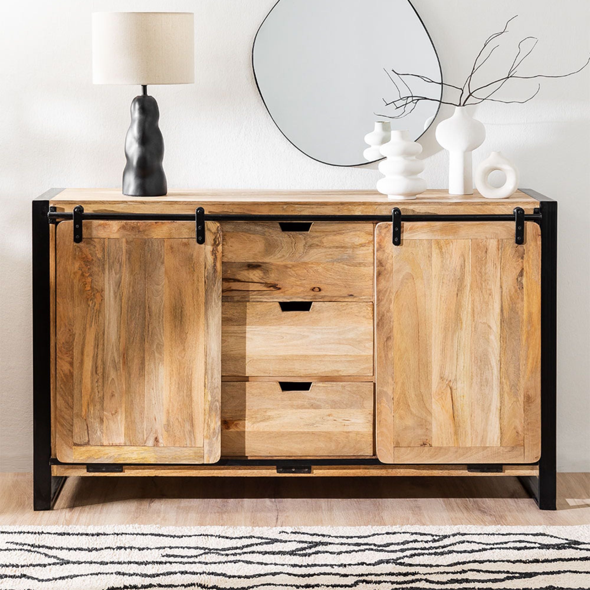 Raveo Solid Wood Chest of Drawer | Natural