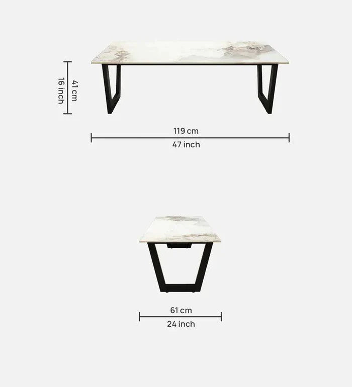 Metal Coffee Table In Multicolor Finish