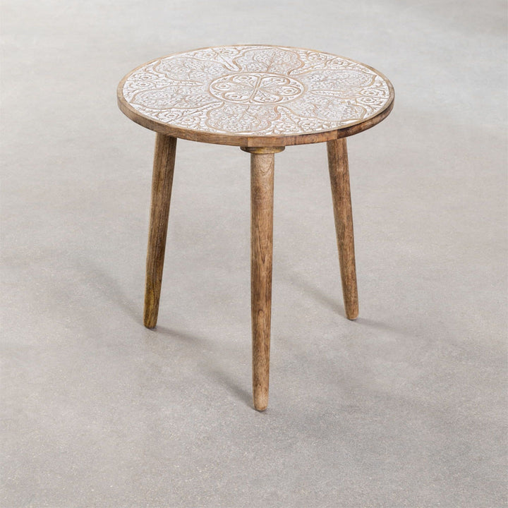 Floro Carved Coffee Table | Natural