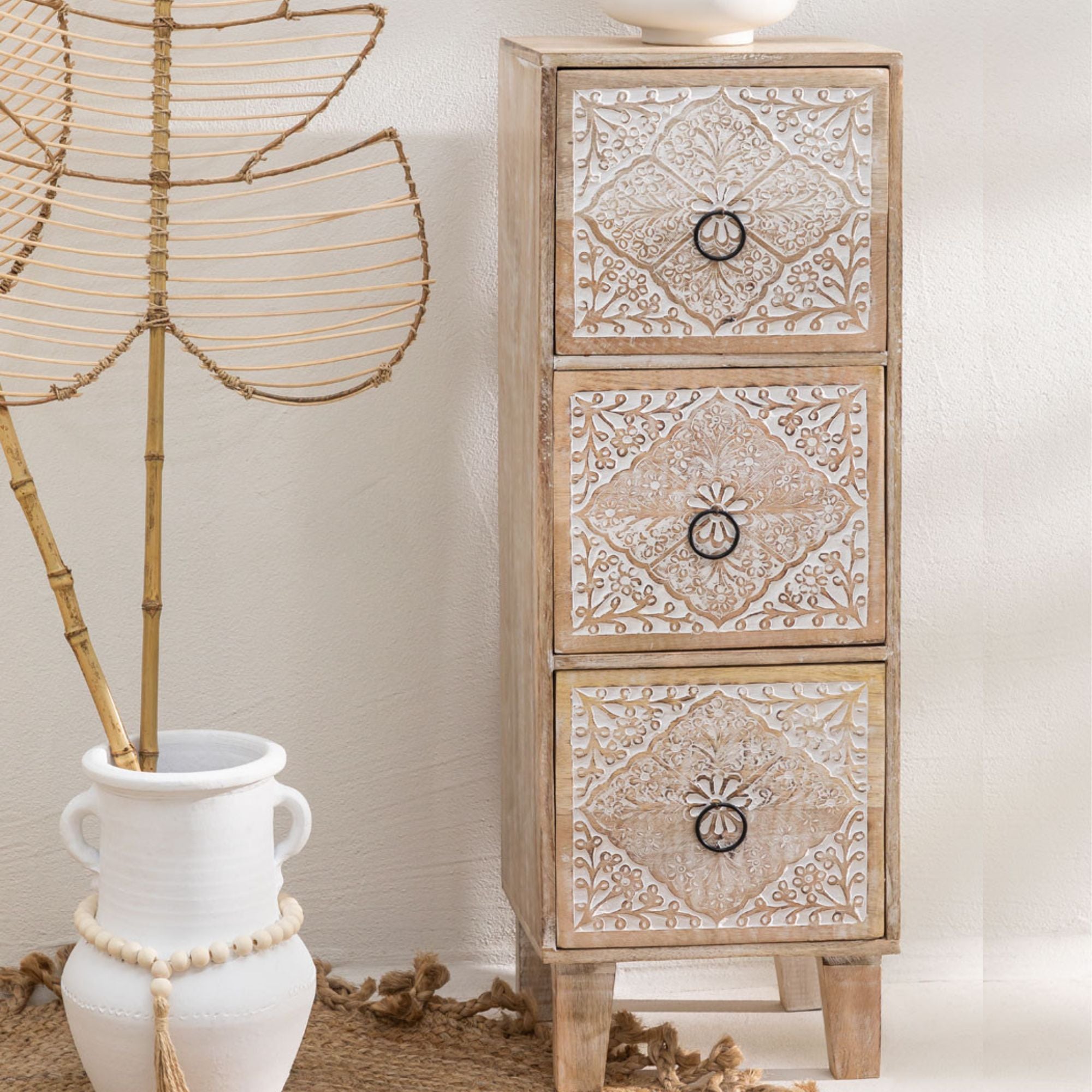 Della Solid Wood Chest of Drawer | Natural