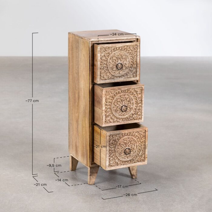 Malta Solid Wood Chest of Drawer | Natural