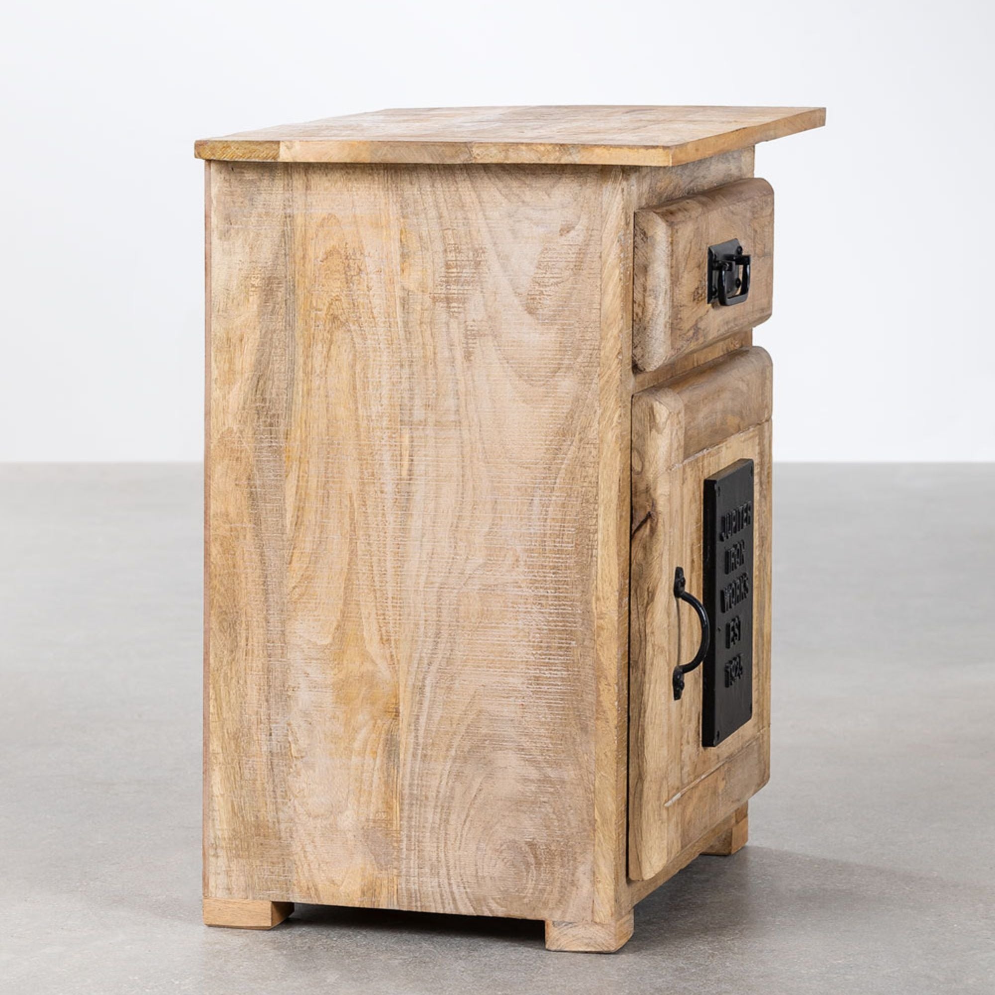 Palma Solid Wood Bedside Table | Natural