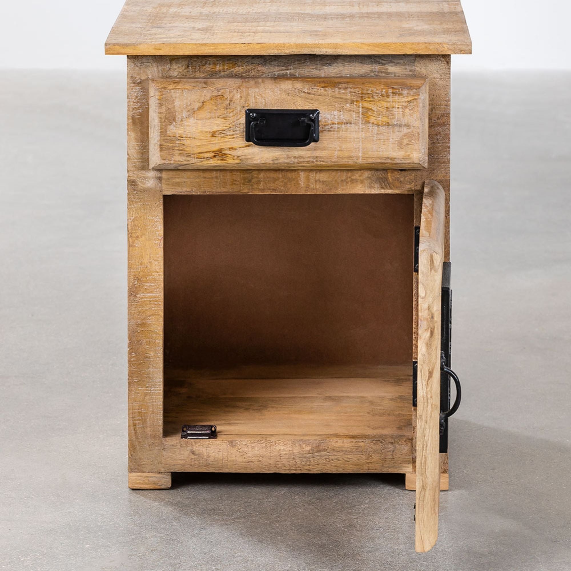 Palma Solid Wood Bedside Table | Natural