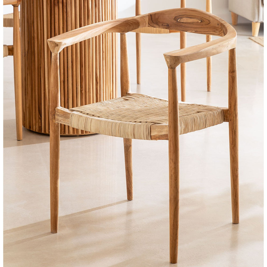 Sillian Solid Wood Chair | Natural
