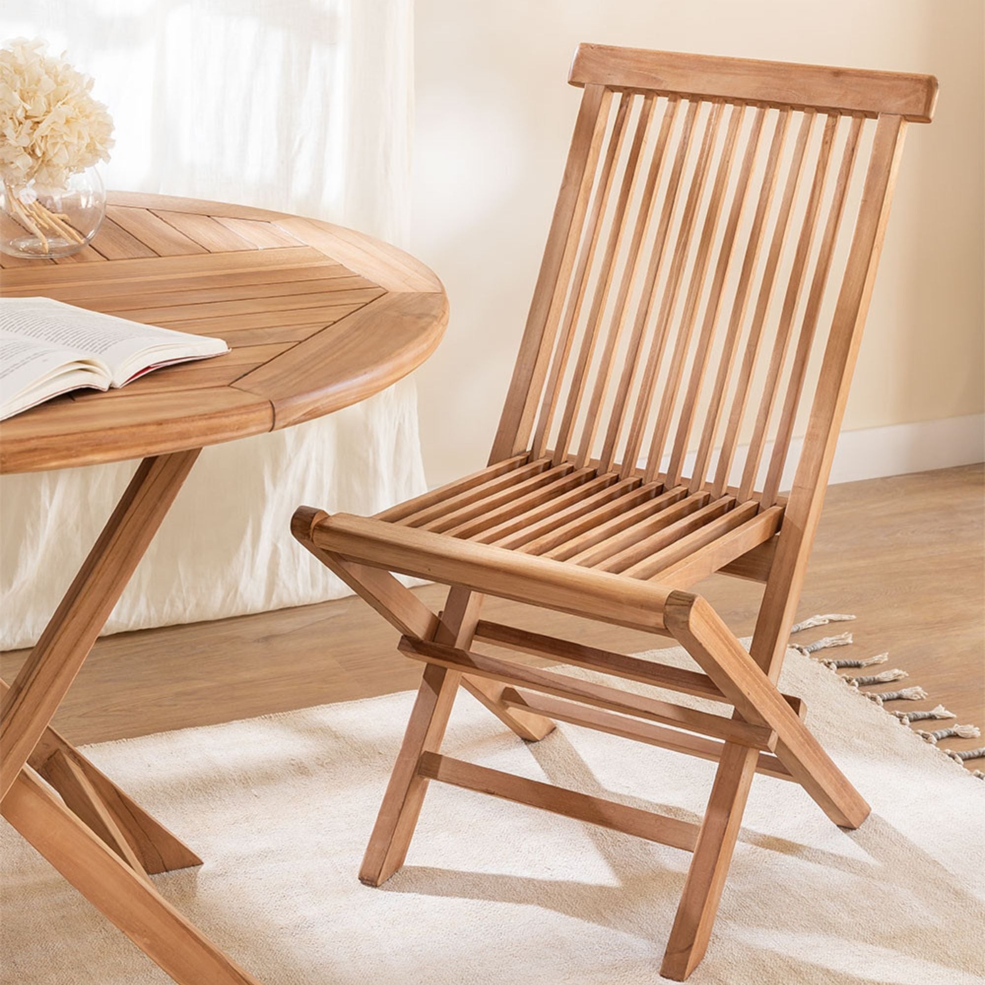 Nesia Solid Wood Foldable Chair | Natural