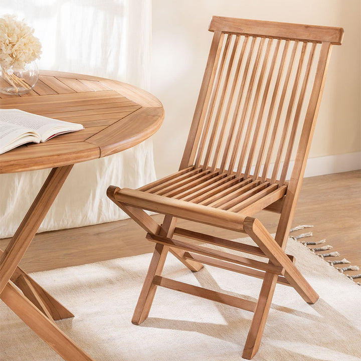Nesia Solid Wood Foldable Chair | Natural