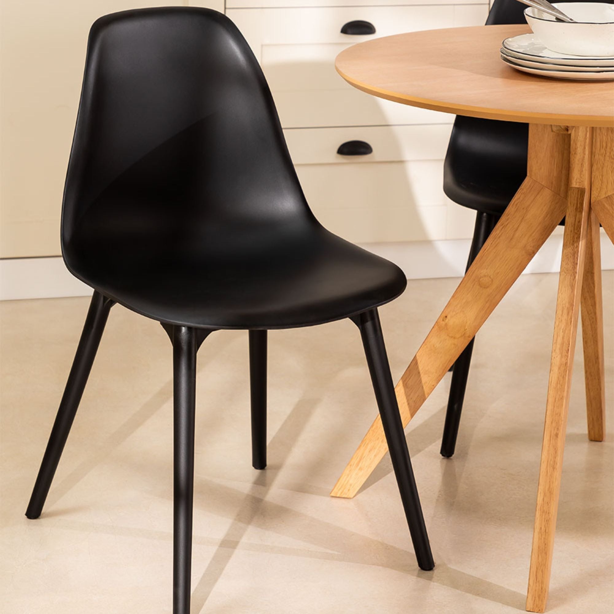 Veneto Solid Wood Chair | Black