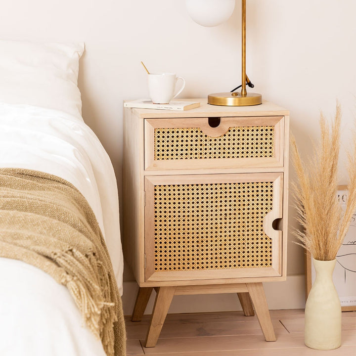 Niews Solid Wood Bedside Table | Natural
