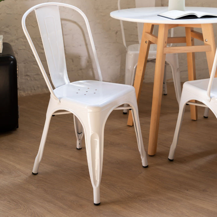 Noale Metal Chair | White