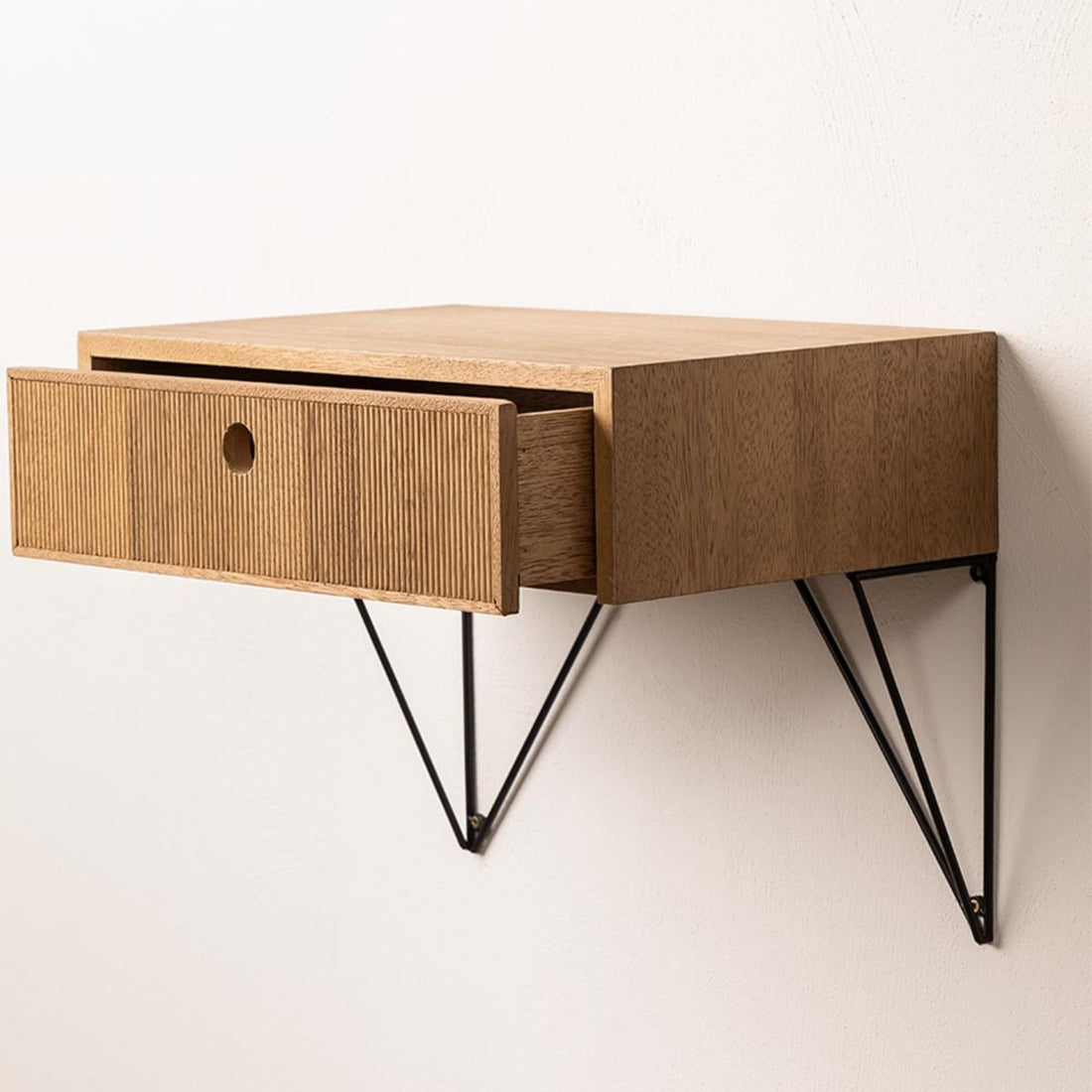 Mikawa Wall-mounted Bedside Table | Natural