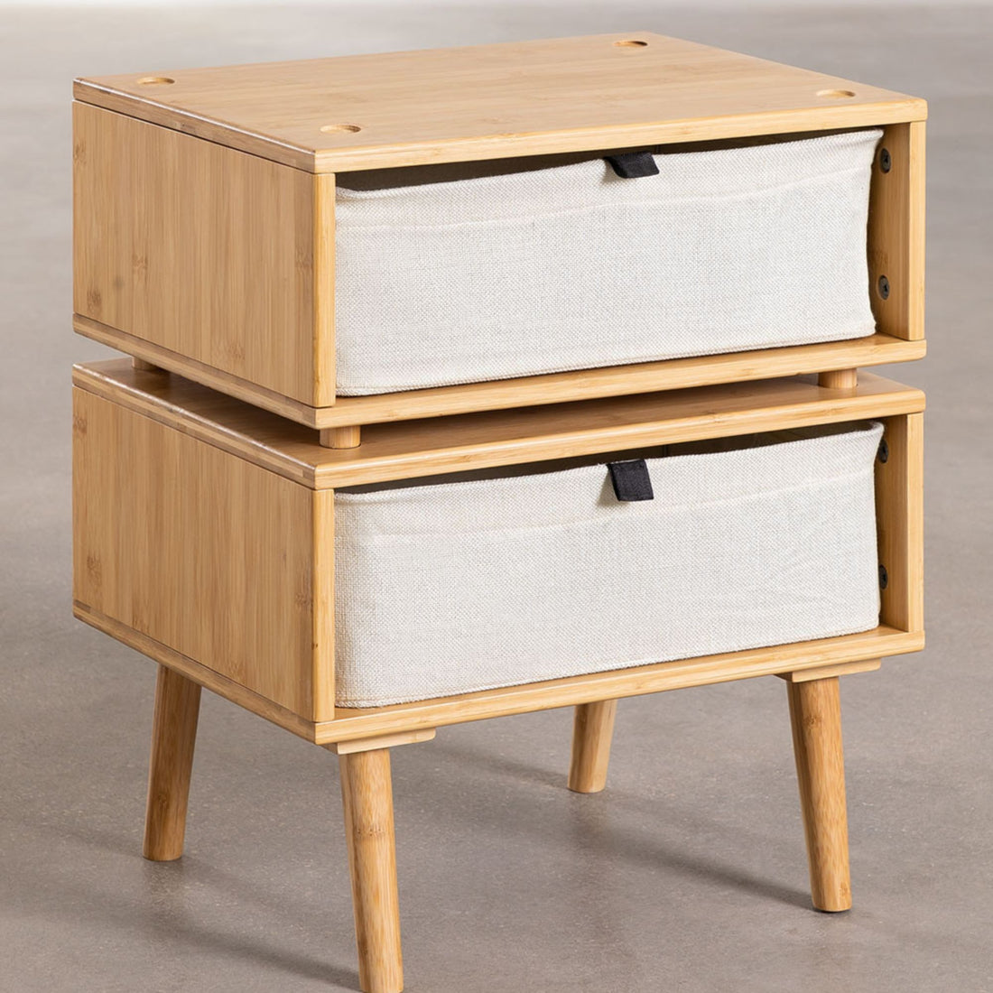 Scivos Solid Wood Bedside Table | Natural