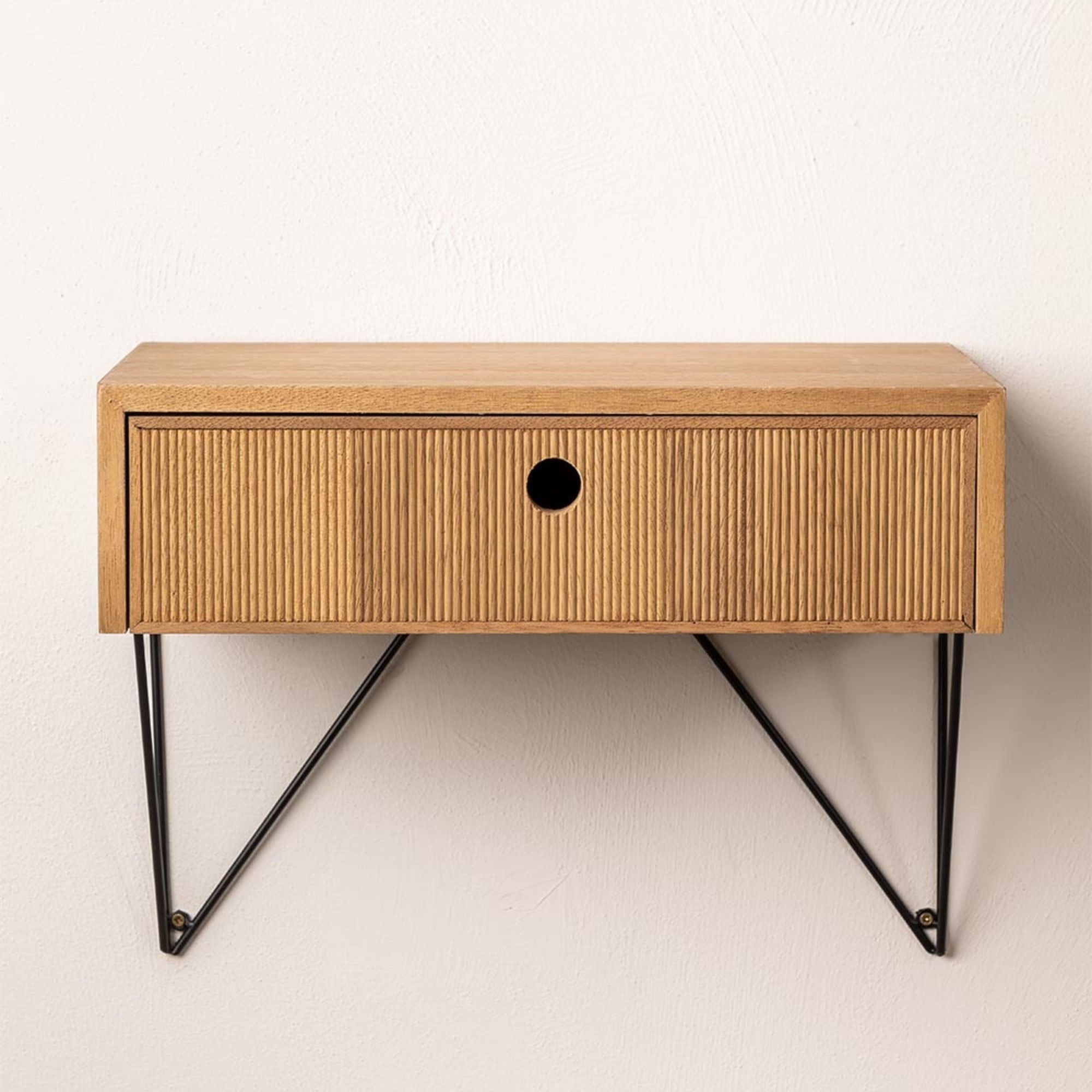 Mikawa Wall-mounted Bedside Table | Natural