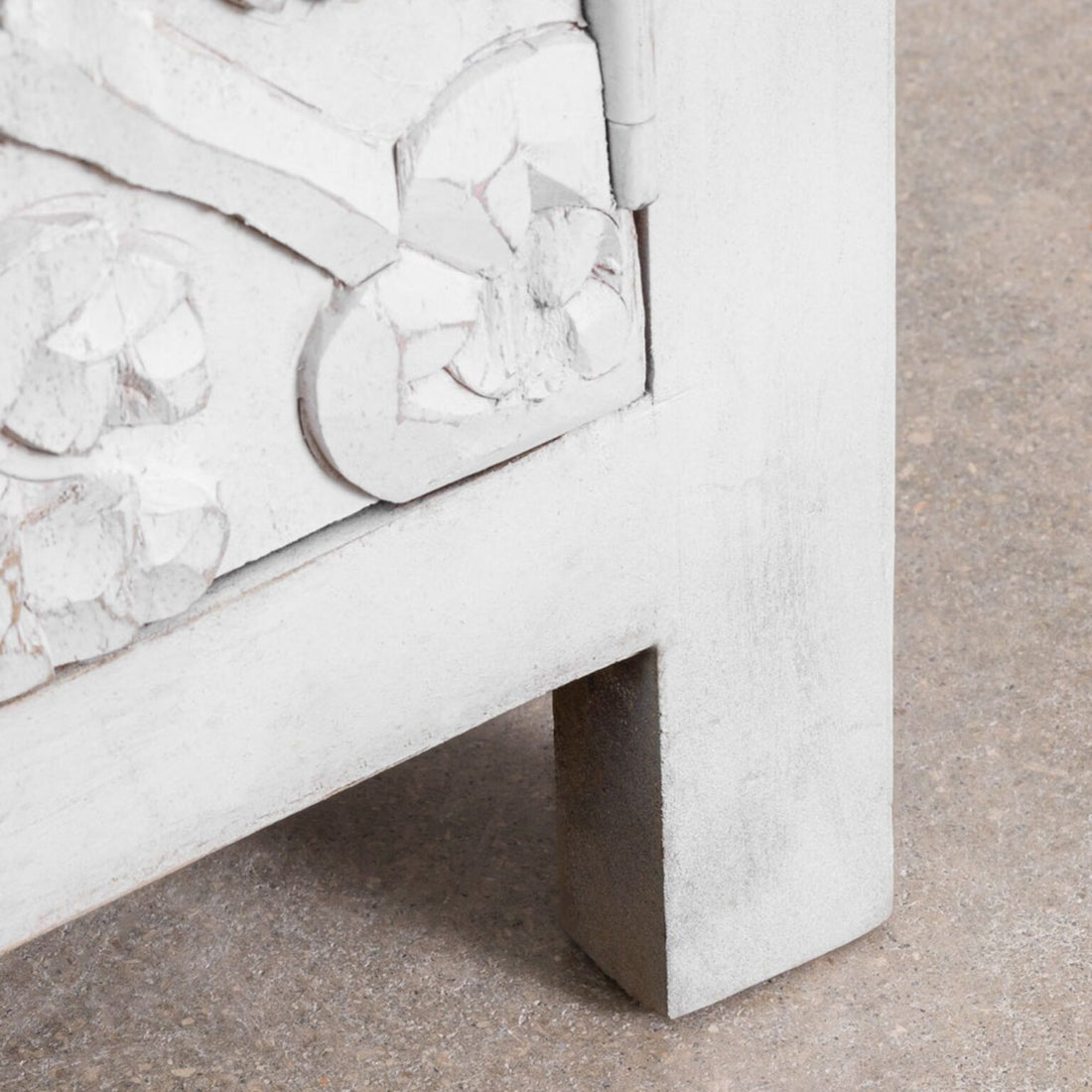 Miami Solid Wood Bedside Table | White