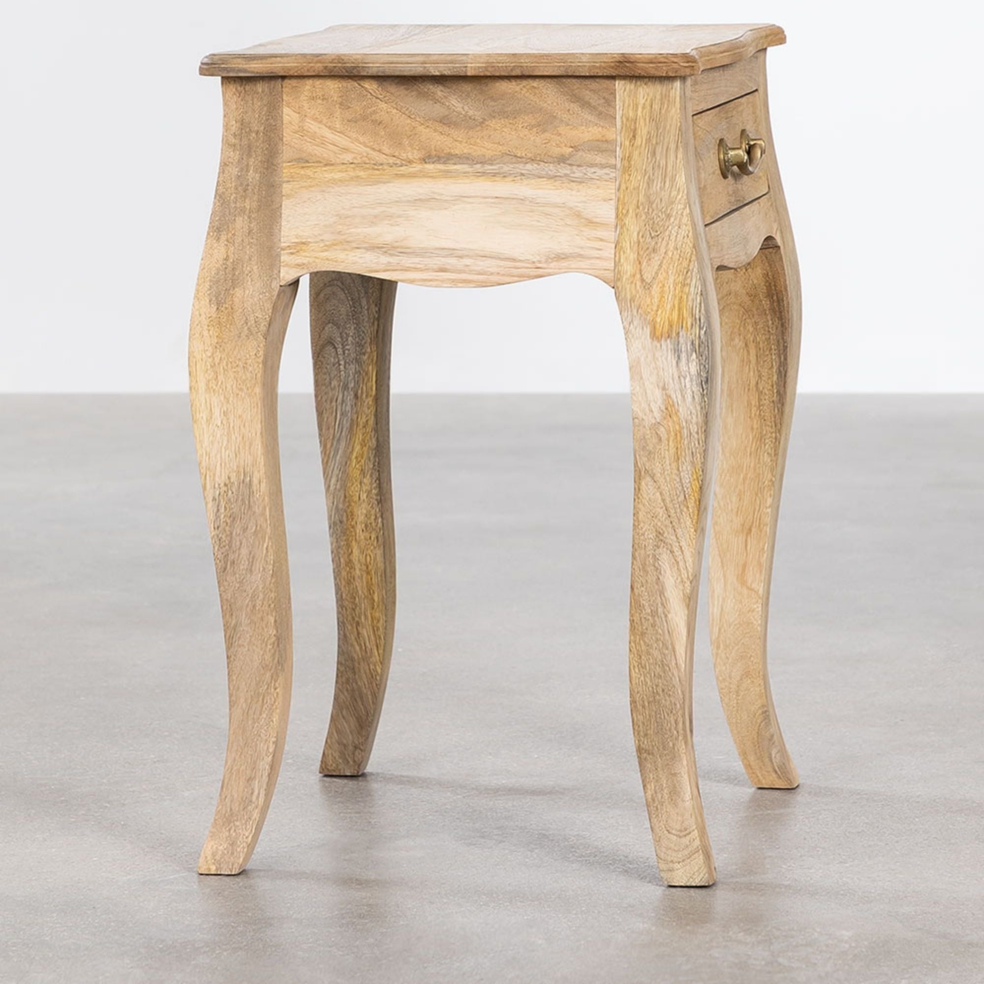 Odic Solid Wood Bedside Table | Natural