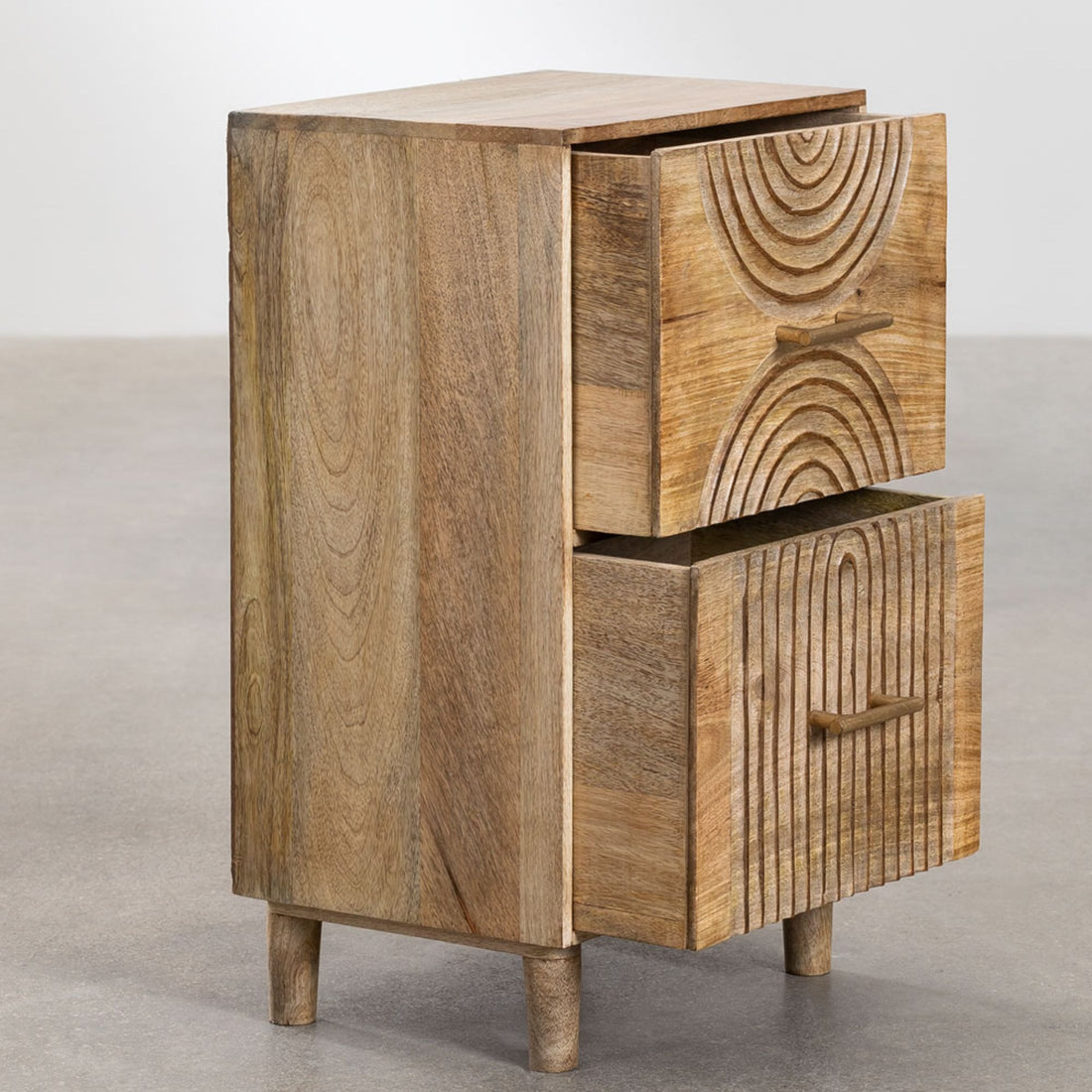 Sarria Solid Wood Bedside Table | Natural