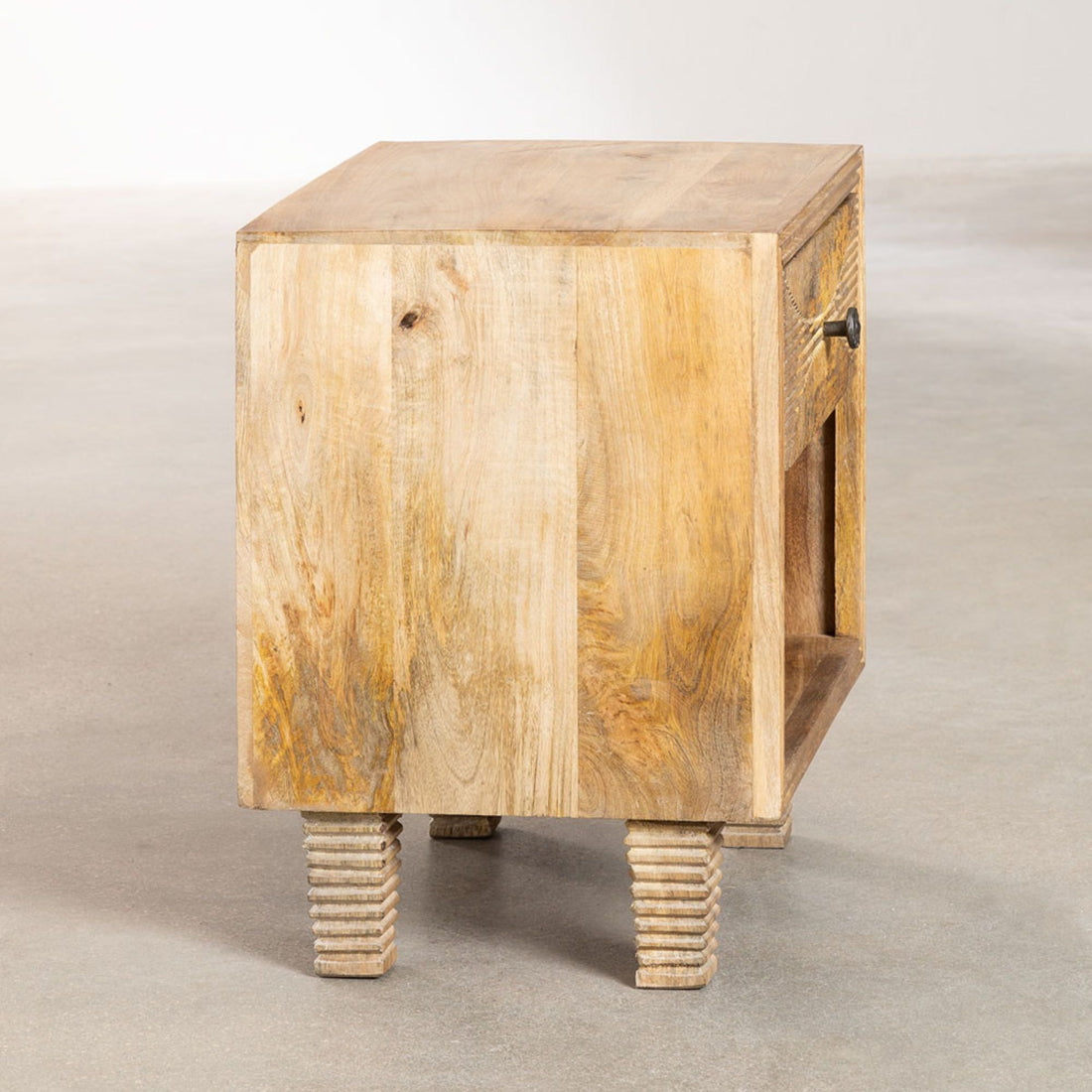 Rosmarino Solid Wood Bedside Table | Natural