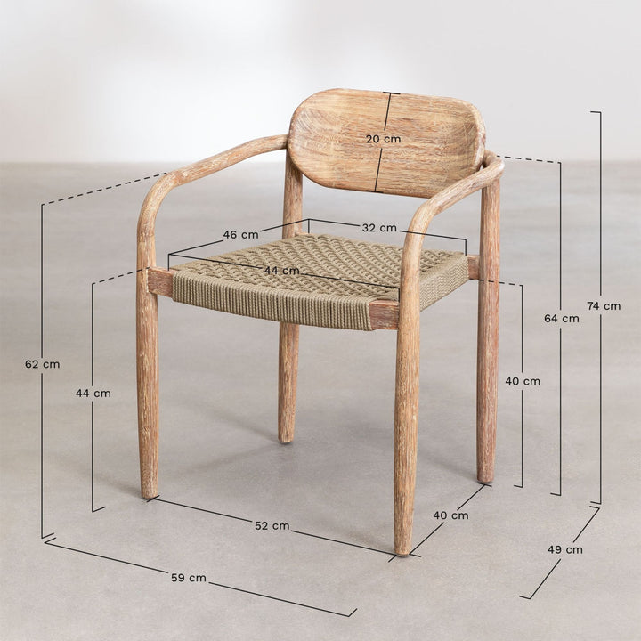 Unecia Solid Wood Chair | Natural