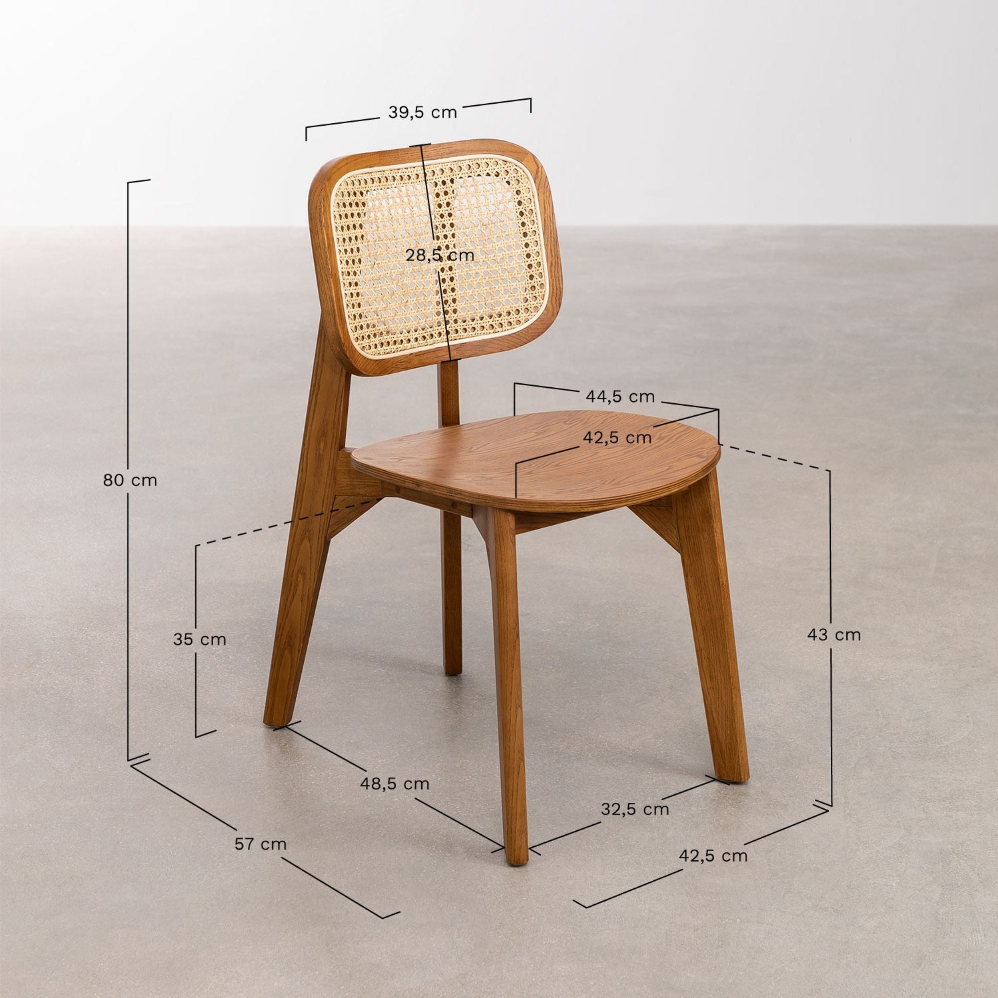 Piasent Solid Wood Chair | Natural