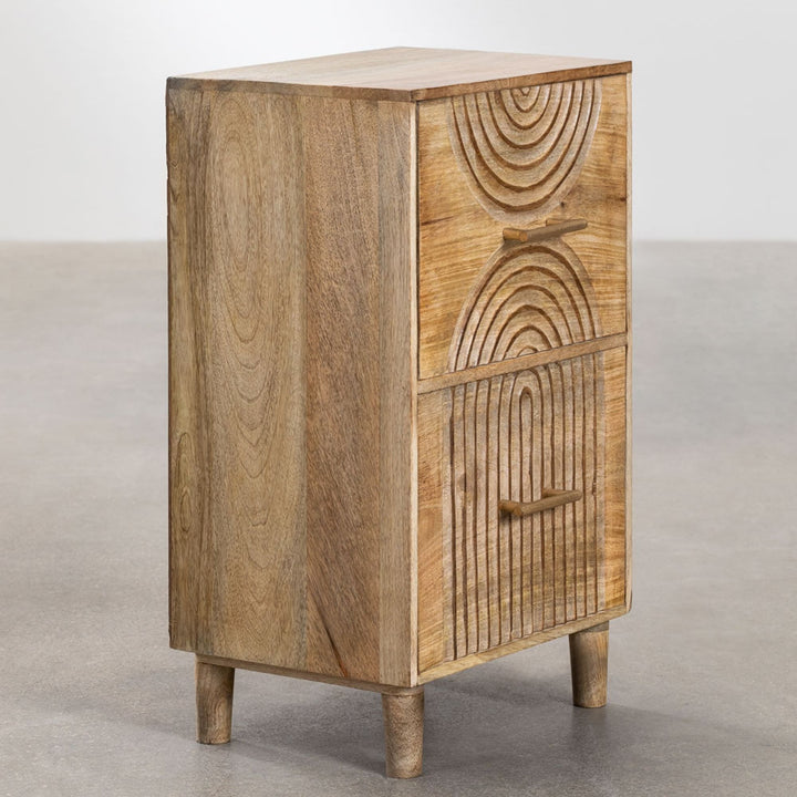 Sarria Solid Wood Bedside Table | Natural