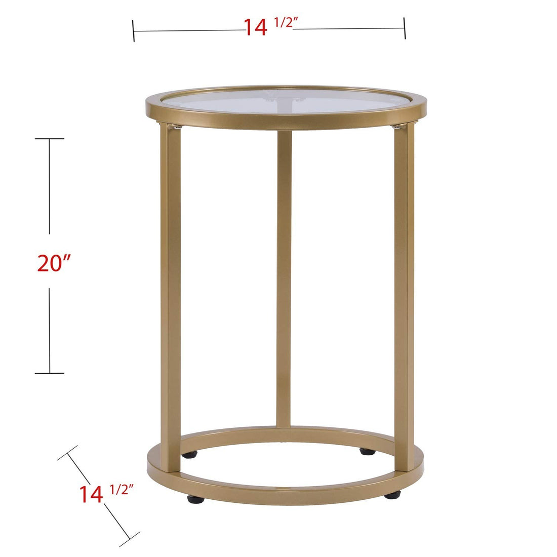 SEI Furniture Evelyn Glam Nesting 2-pc Set, Side Table, Gold