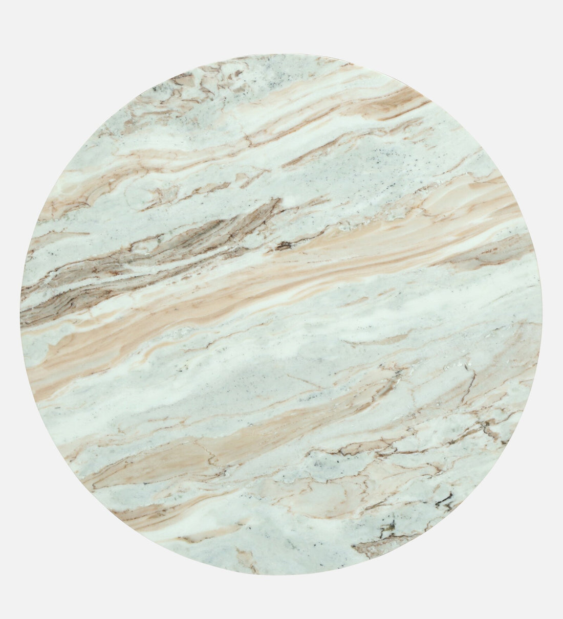 Izegem Metal Coffee Table With Sawar Marble Top In Antique Copper Finish