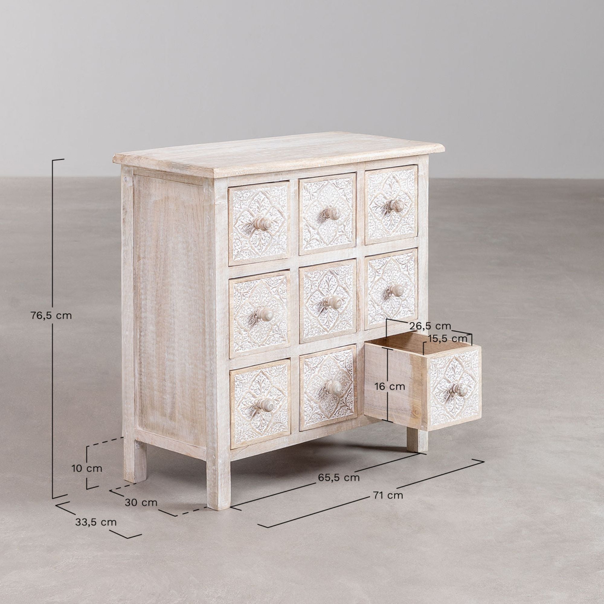 Rucie Solid Wood Chest of Drawer | Natural