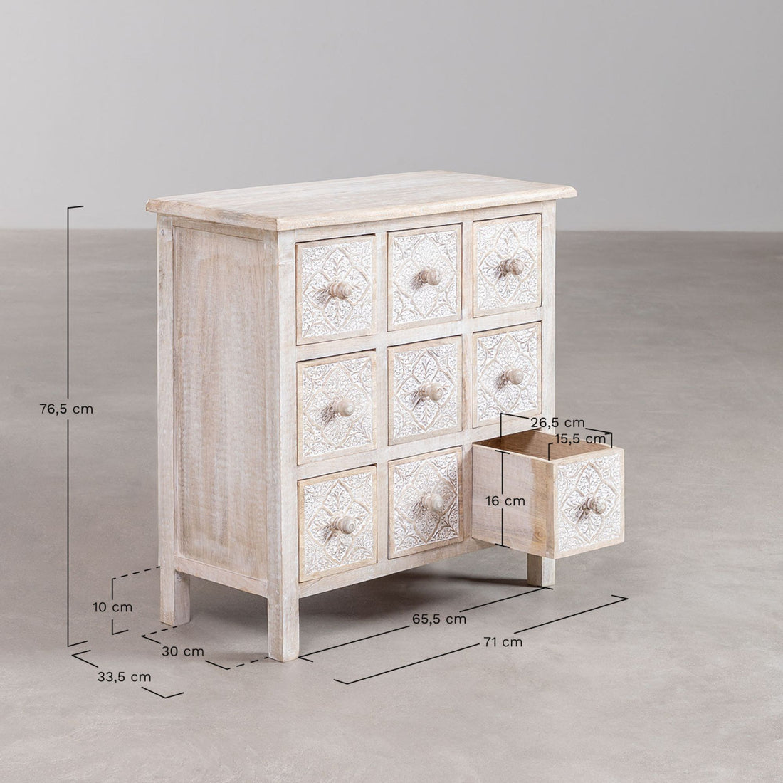 Rucie Solid Wood Chest of Drawer | Natural