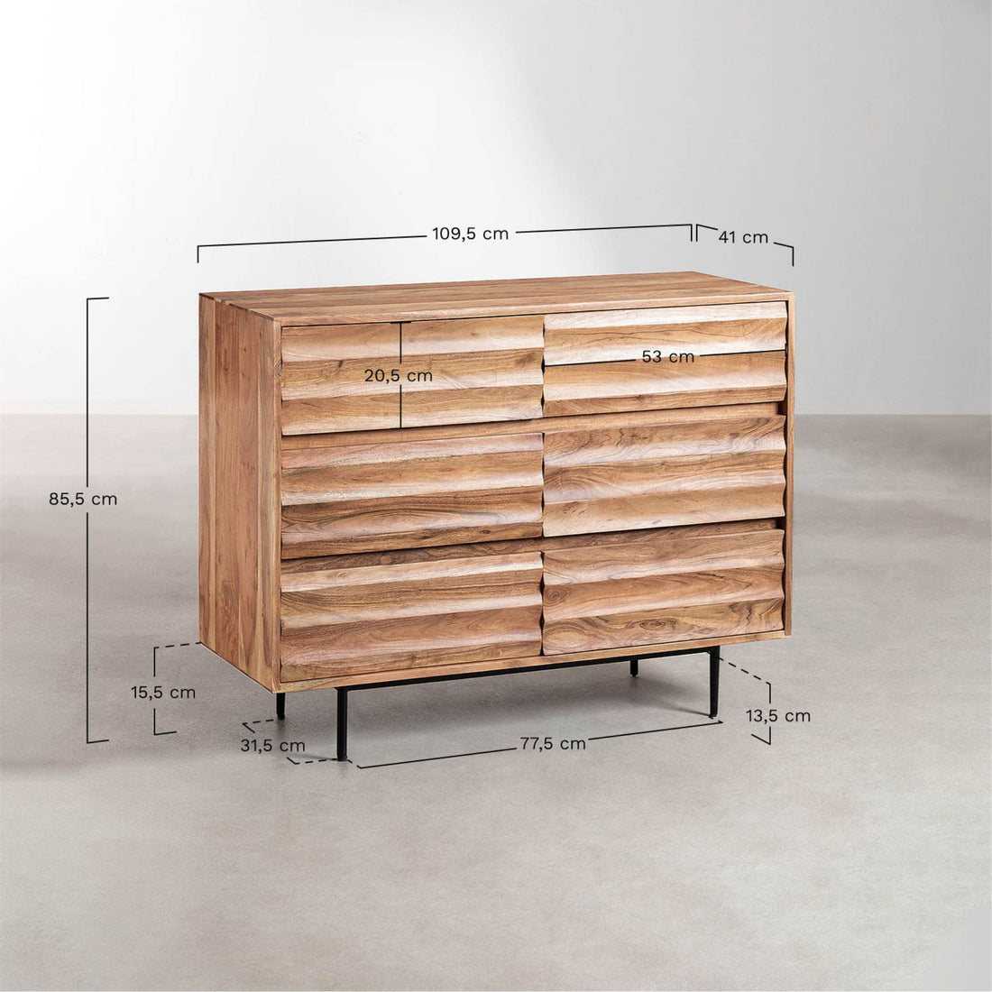 Tweng Solid Wood Chest of Drawer | Natural