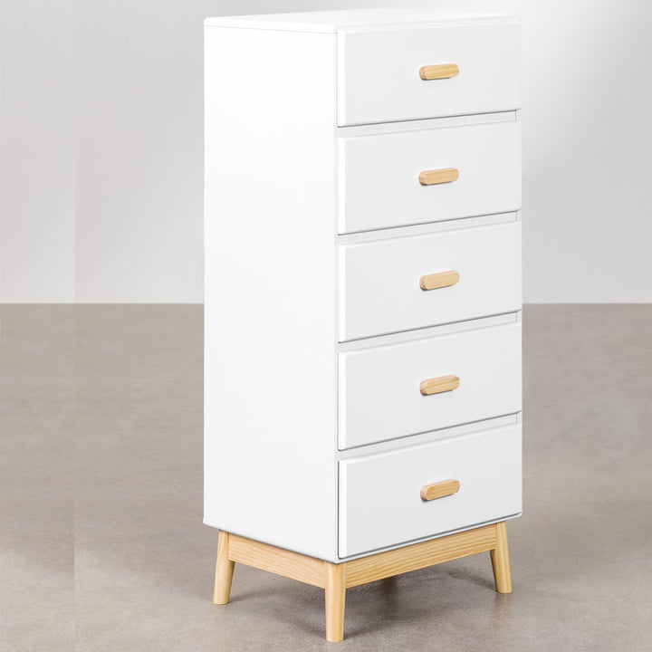 Kuchl Solid Wood Chest of Drawer | White