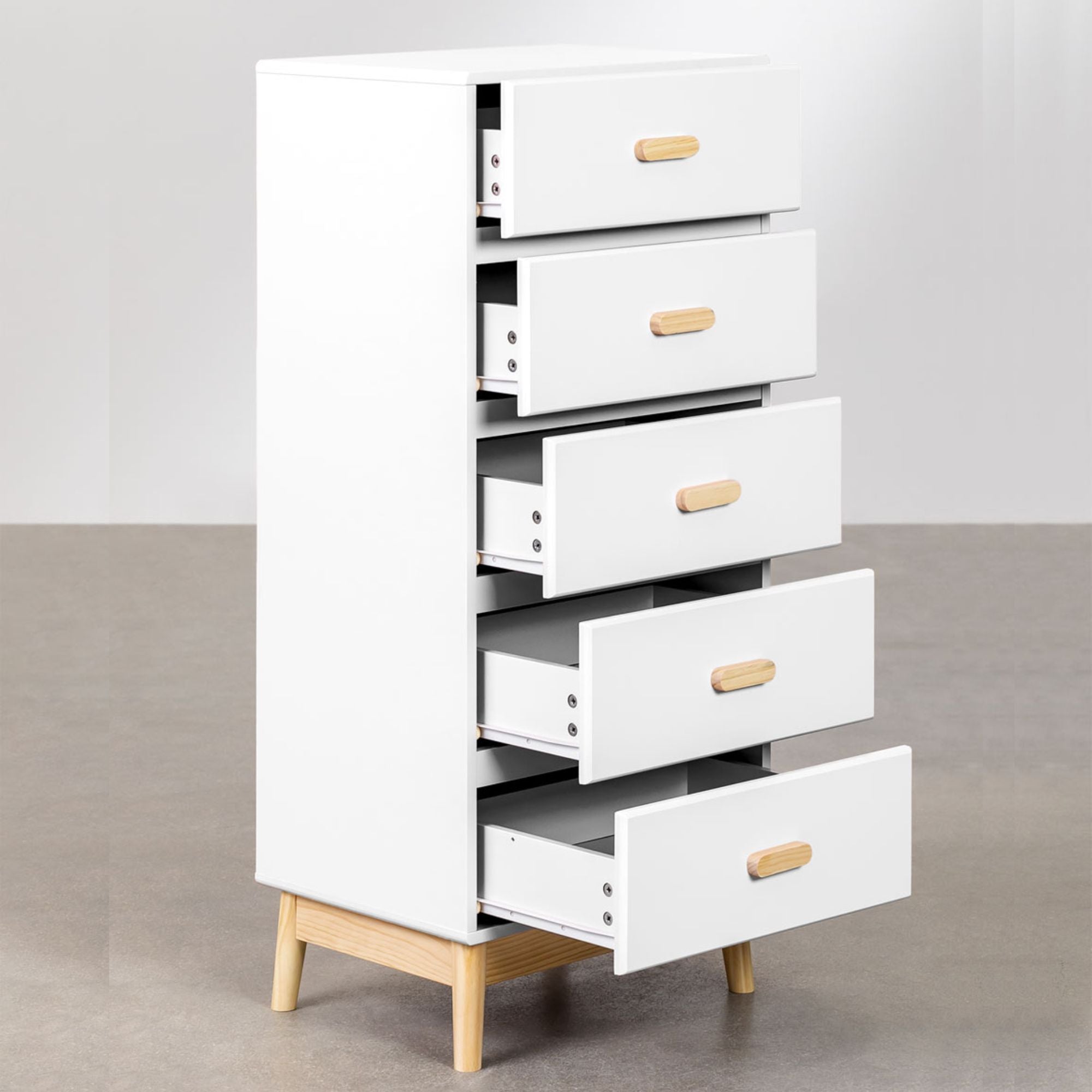 Kuchl Solid Wood Chest of Drawer | White