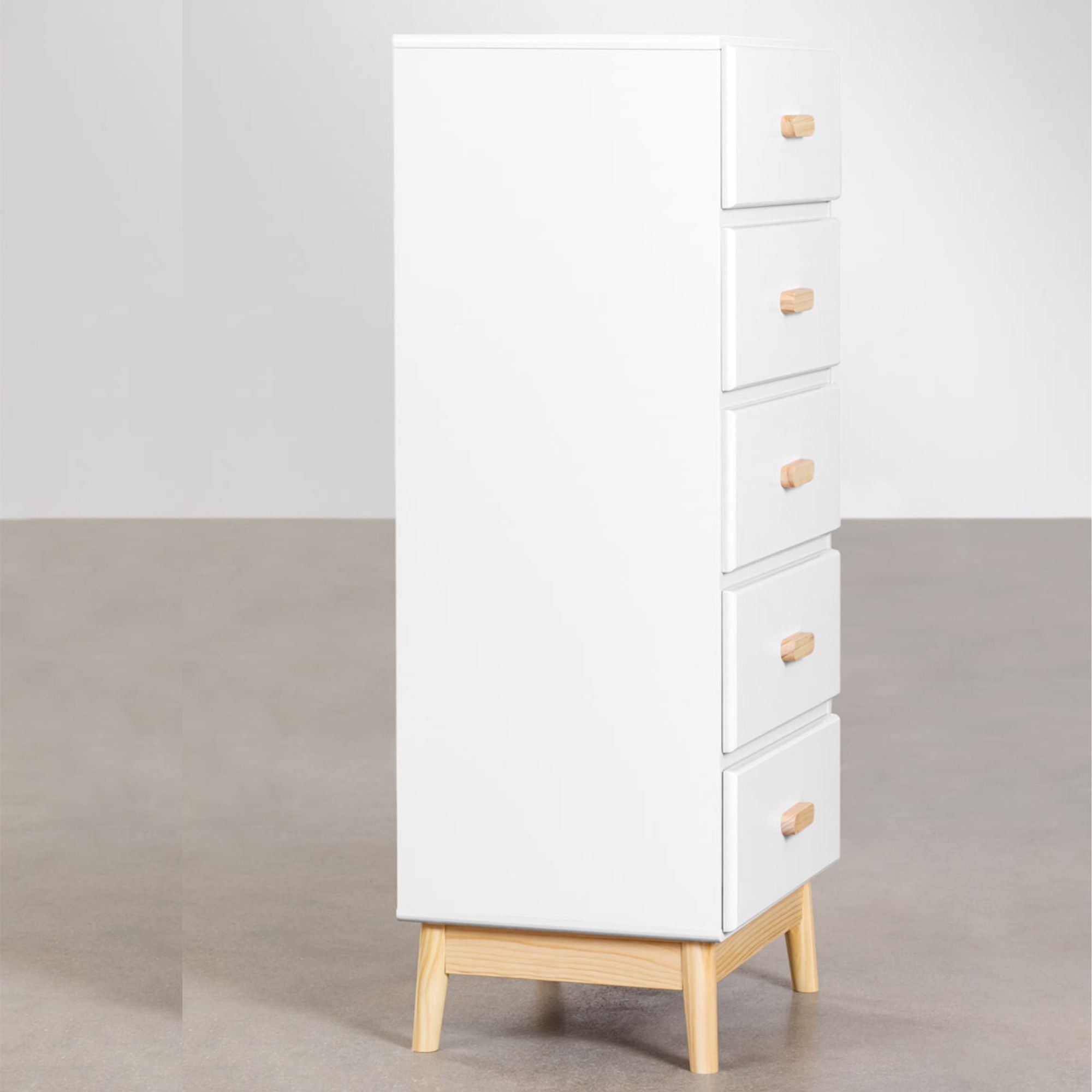 Kuchl Solid Wood Chest of Drawer | White