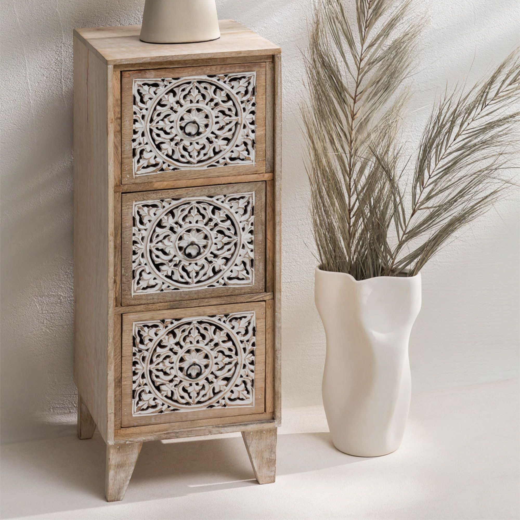 Lekel Solid Wood Chest of Drawer | Natural