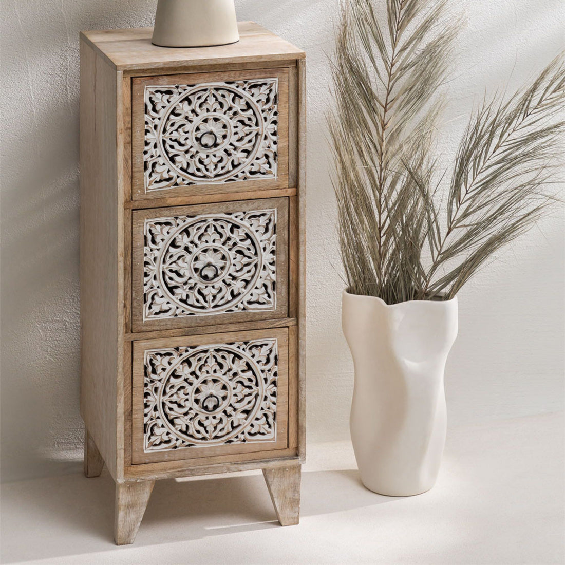 Lekel Solid Wood Chest of Drawer | Natural