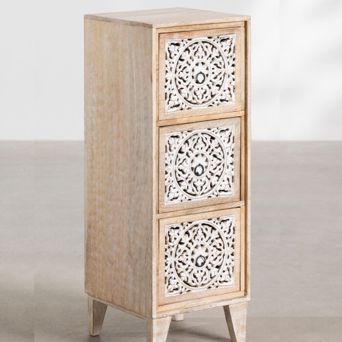 Lekel Solid Wood Chest of Drawer | Natural